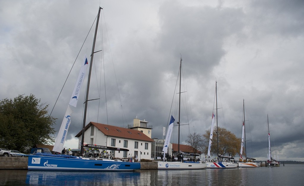 The fleet, entering Greifswald, having completed their 750 mile journey, at the end of the Nord Stream Race 2012. © onEdition http://www.onEdition.com